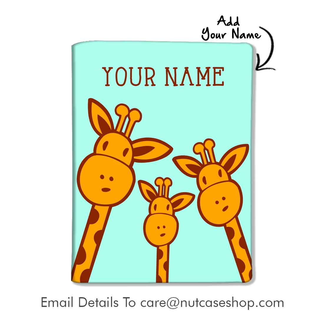 Personalised Passport Cover Suitcase Tag Set - Giraff Nutcase