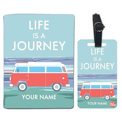 Customized Passport Cover Travel Suitcase Tag - Flie is A Journey Nutcase