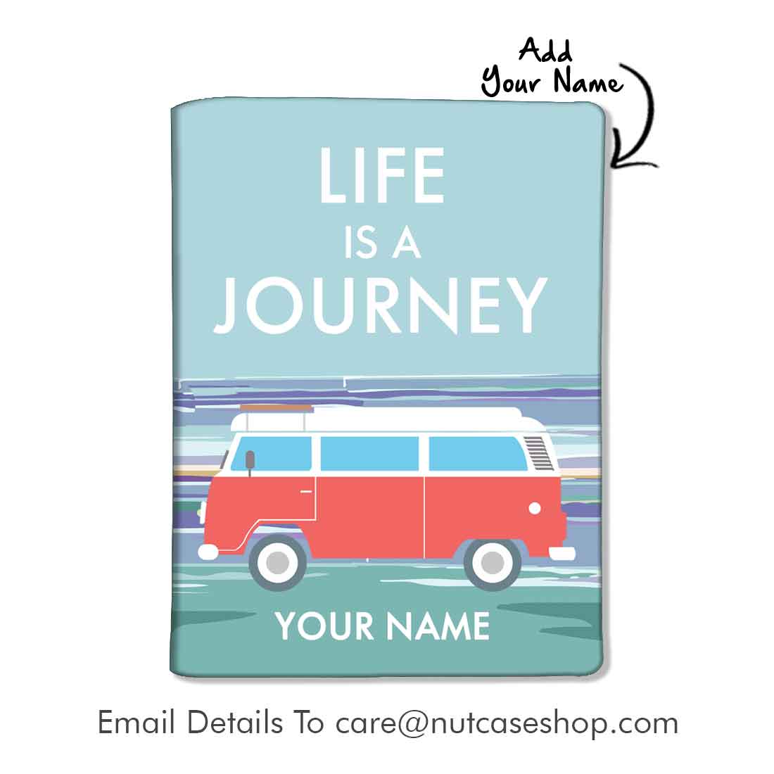 Customized Passport Cover Travel Suitcase Tag - Flie is A Journey Nutcase