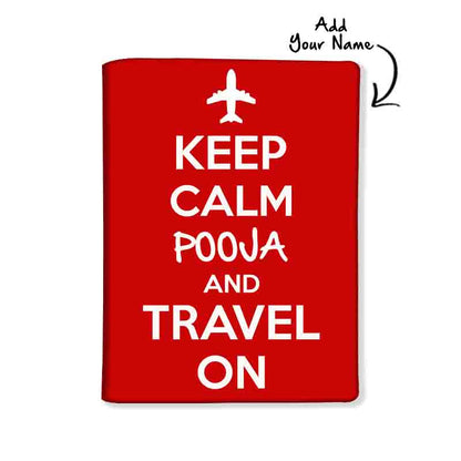 Personalised Passport Cover Luggage Tag Set - Keep Calm Red Nutcase