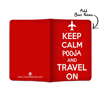 Personalised Passport Cover Luggage Tag Set - Keep Calm Red Nutcase