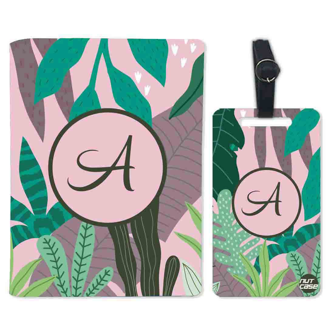 Custom Name Passport Cover  -Pink Tropical Vibes