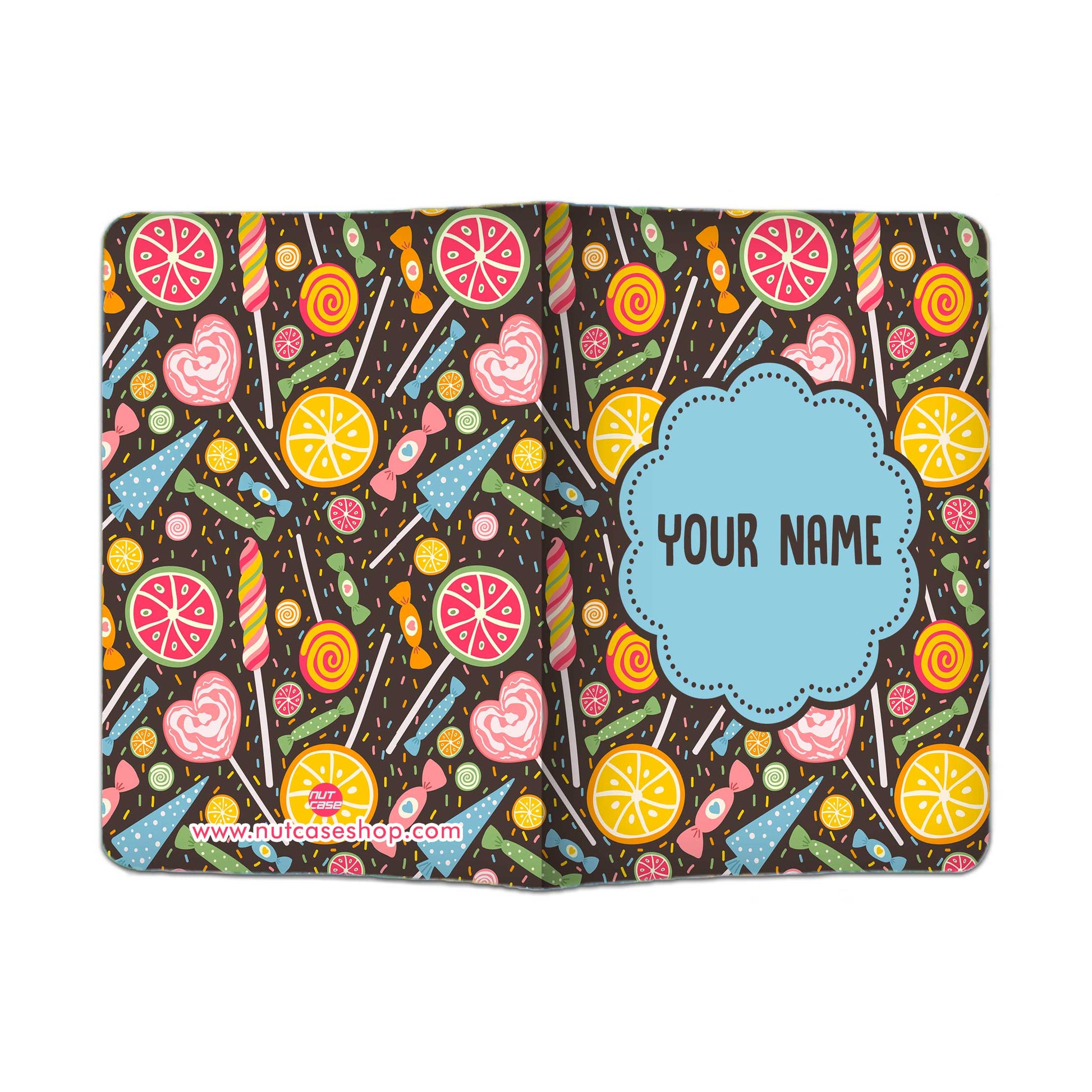 Personalised Passport Cover Luggage Tag Set - Lemon and Candy Nutcase