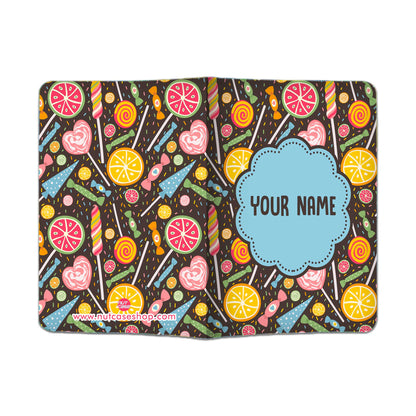 Personalised Passport Cover Luggage Tag Set - Lemon and Candy Nutcase