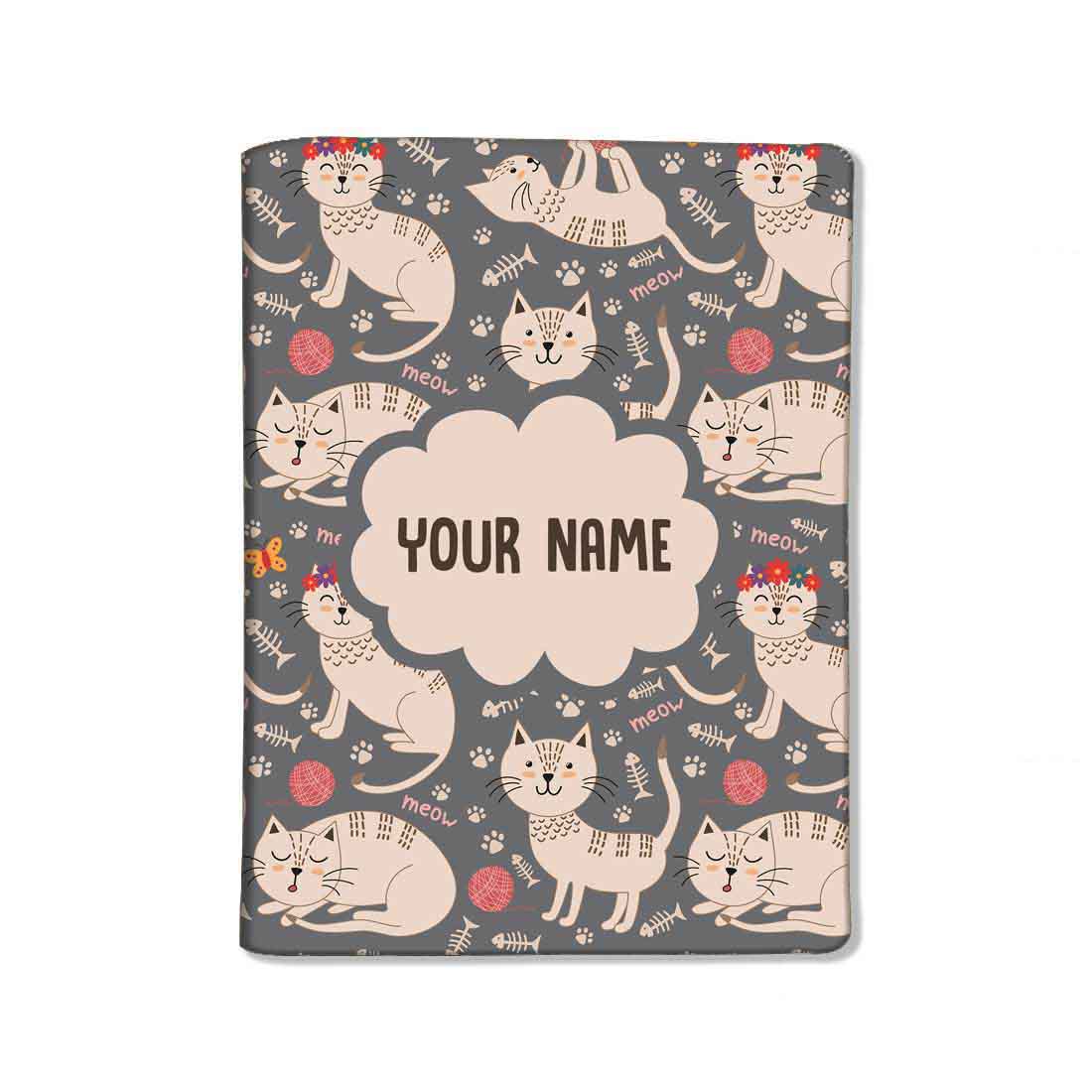 Personalised Passport Cover Luggage Tag Set - Cute Cat Nutcase