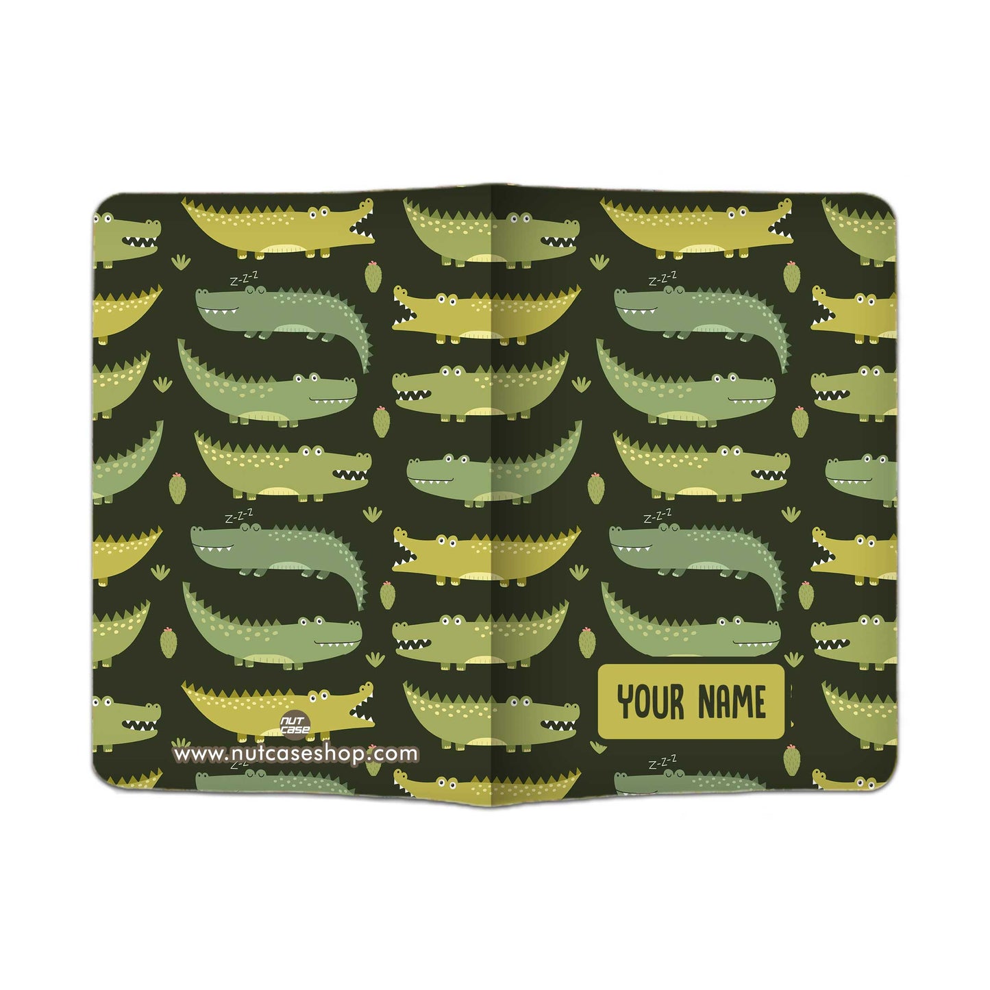 Personalised Passport Cover Suitcase Tag Set - Crocodile Nutcase