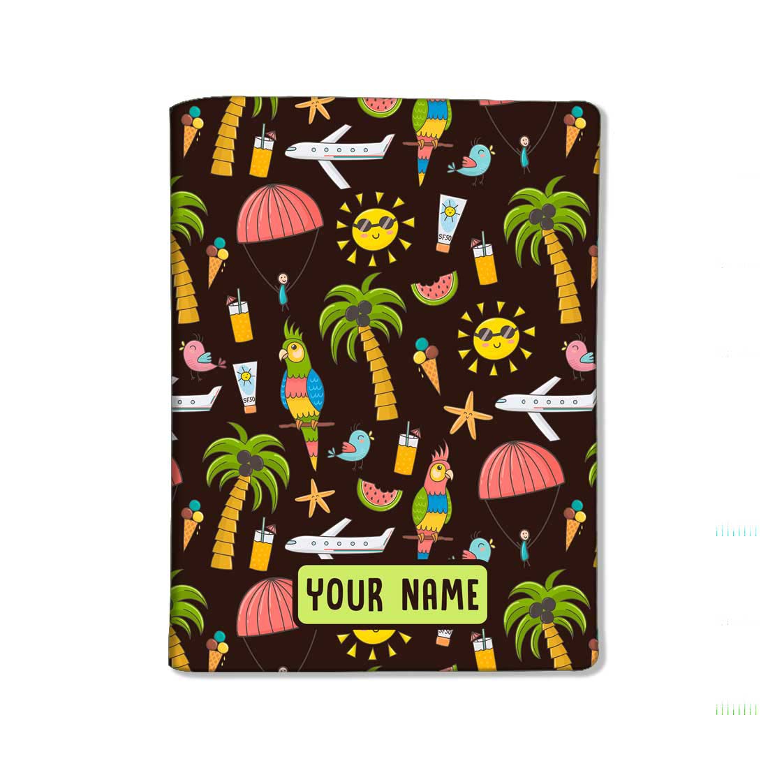 Customized Kids Design Passport Cover Luggage Tag Set - Summer Time Nutcase