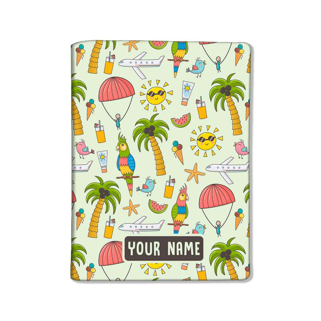 Personalised Passport Cover Baggage Tag Set for Kids - Summer Adventure Nutcase