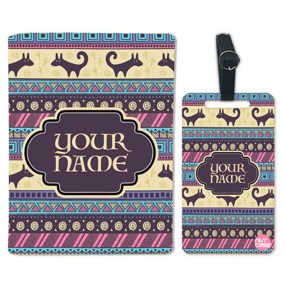 Personalised Passport Cover Luggage Tag Set - Vintage Design Nutcase