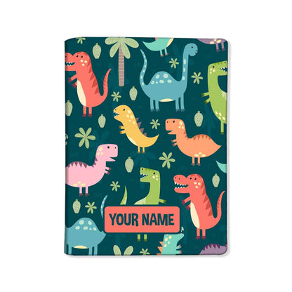 Customized Passport Cover Baggage Tag Set for Children - Sweet Dinosaurs Nutcase