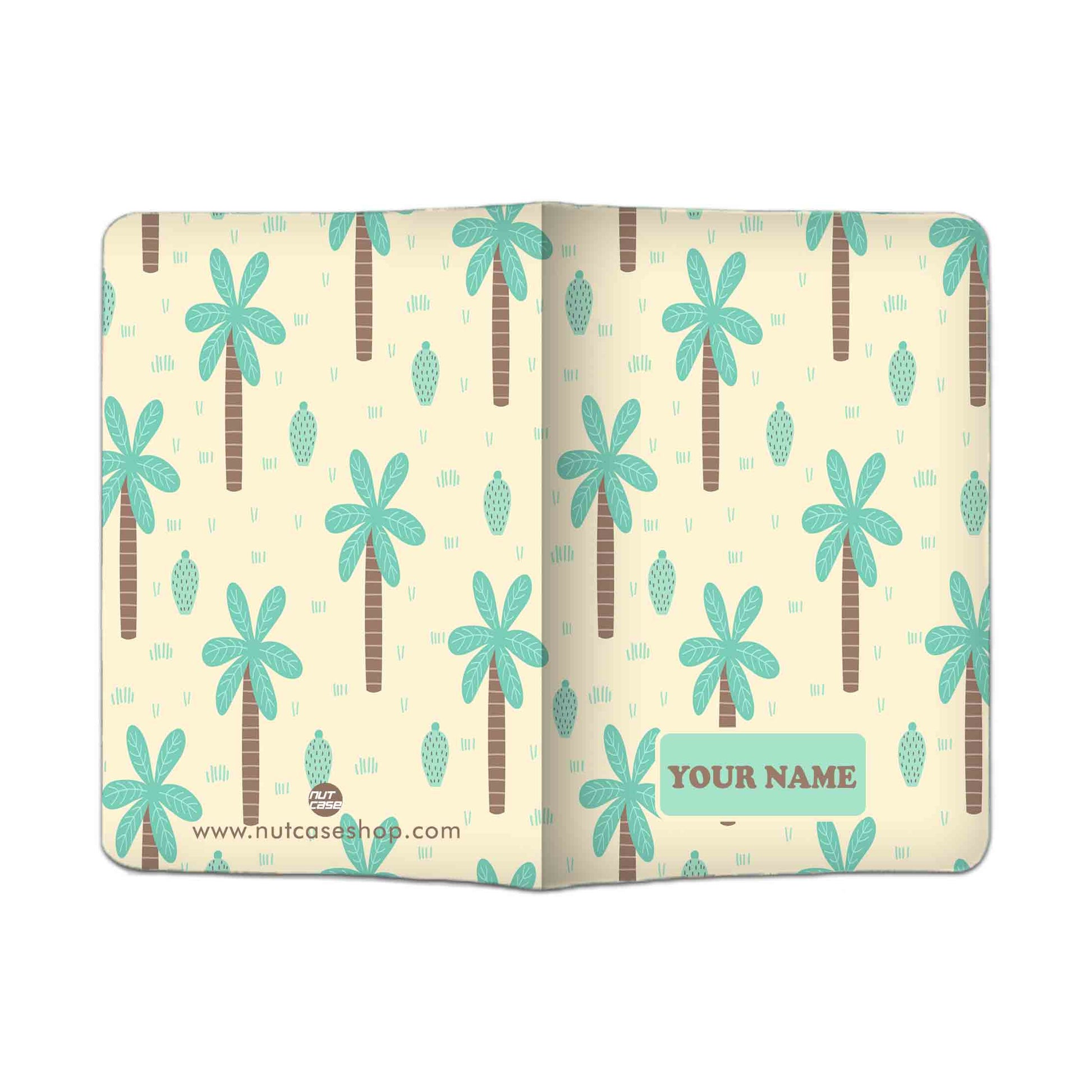 Personalised Passport Cover Suitcase Tag Set -Palm Tree Nutcase