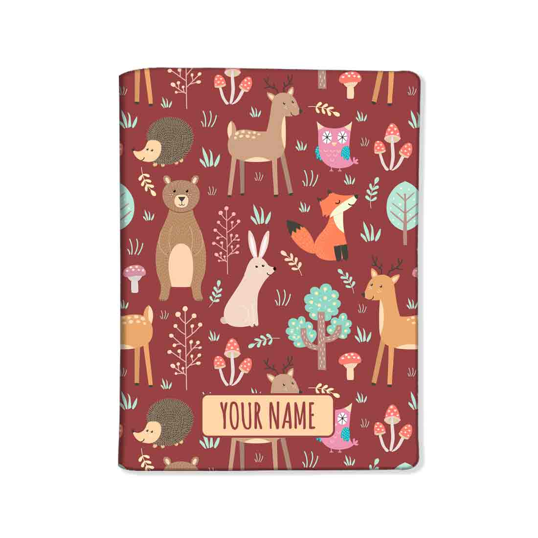 Customized Passport Cover Luggage Tag Set for Kids - Beautiful Animal Nutcase