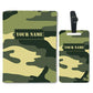 Personalised Passport Cover and Baggage Tag Combo -Military Army Camo Nutcase