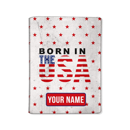 Customized Passport Cover Suitcase Tag Set - Born in The USA Nutcase