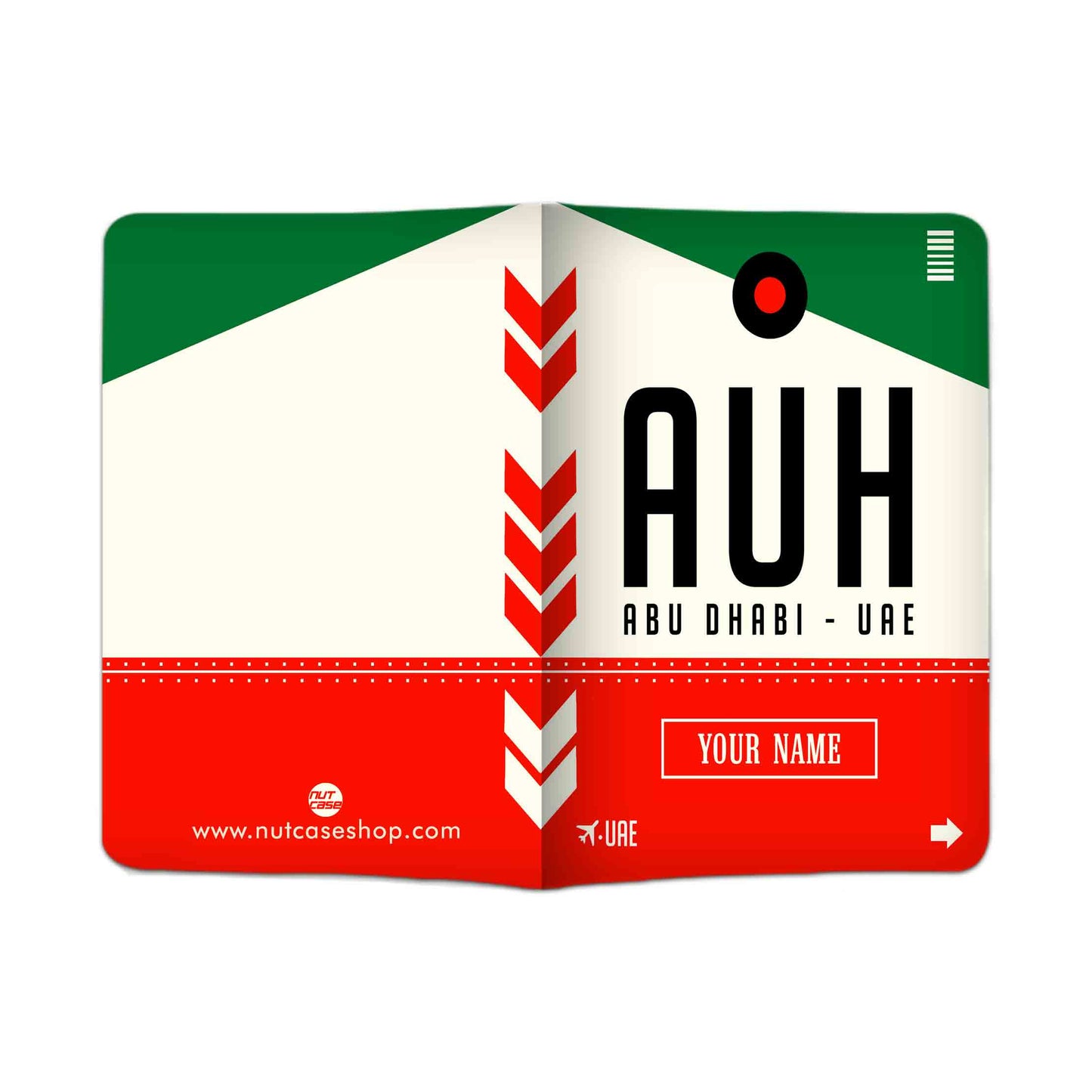 Personalised Passport Cover and Baggage Tag Combo - ABU Dhabi - UAE Nutcase