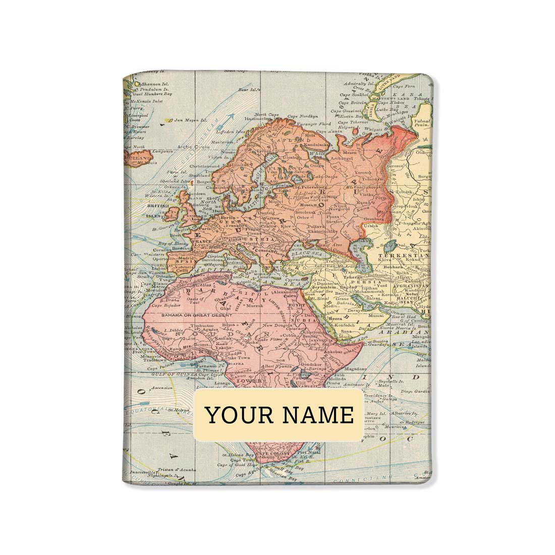 Personalised Passport Cover Luggage Tag Set - Map Nutcase