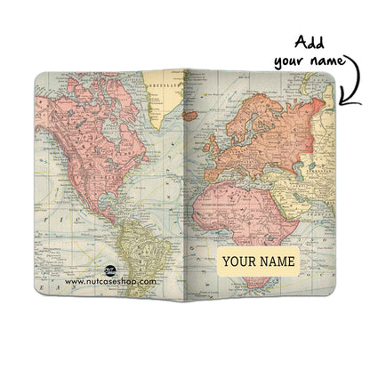 Personalised Passport Cover Luggage Tag Set - Map Nutcase