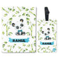 Personalized Passport Cover Holder Travel Case With Luggage Tag -  Cute Small Panda Nutcase