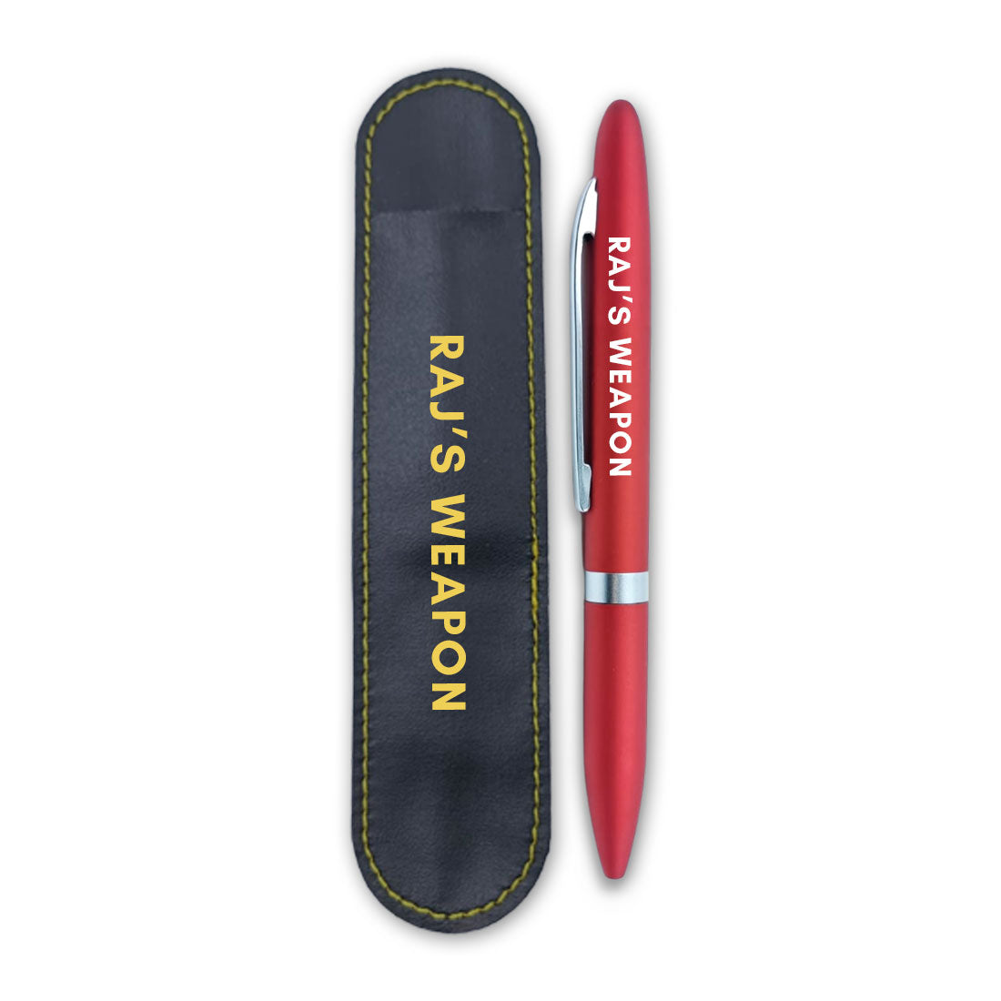 Engraved Personalised Pen Gift Set For Boss Office Colleagues (Red) - Add Name