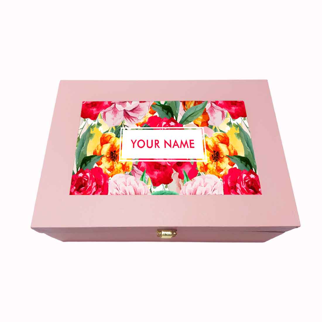 Personalized Valentine Gift Box for Girlfriend Add Your Name  - Multi Roses