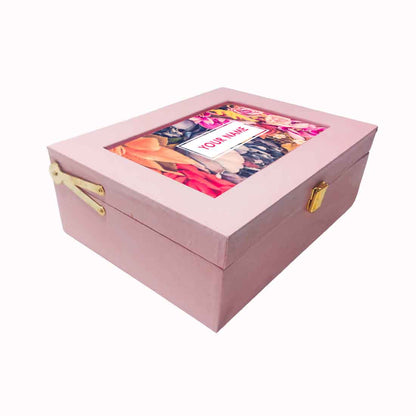 Customized Jewelry Box for Women Wedding Gift Add Name - Multi Flower