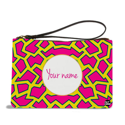 Wristlet Pouch - Yellow Pink Design Nutcase