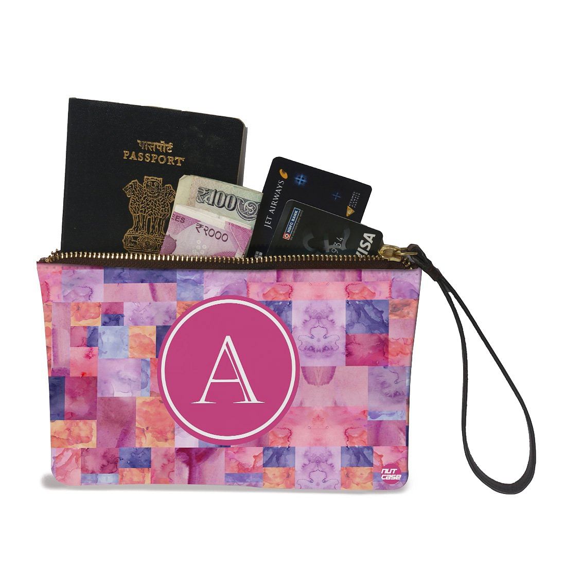 Phone Pouch For Ladies - Square Marble Nutcase