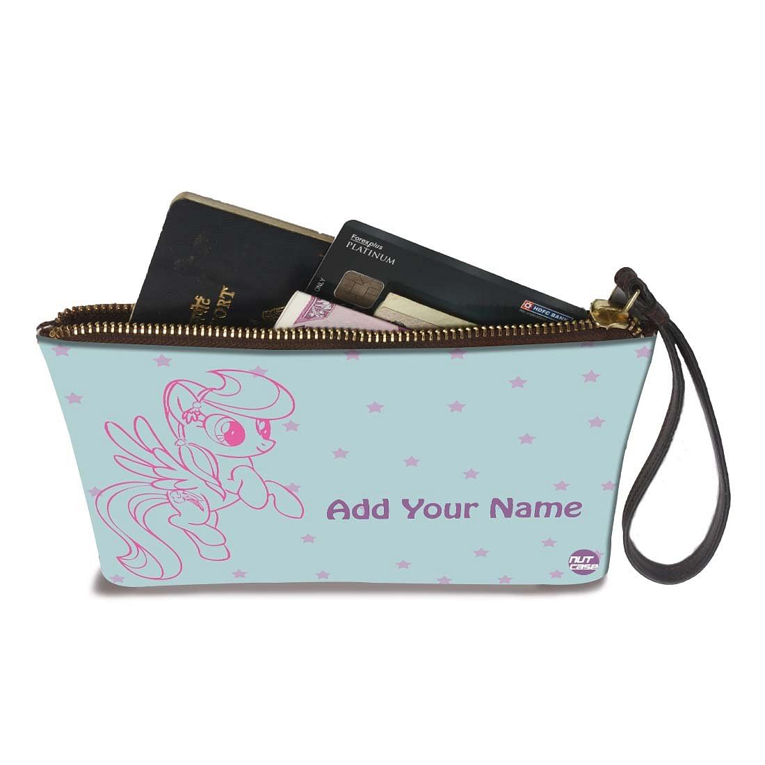 Small Leather Coin Purse - Cute Girl Nutcase
