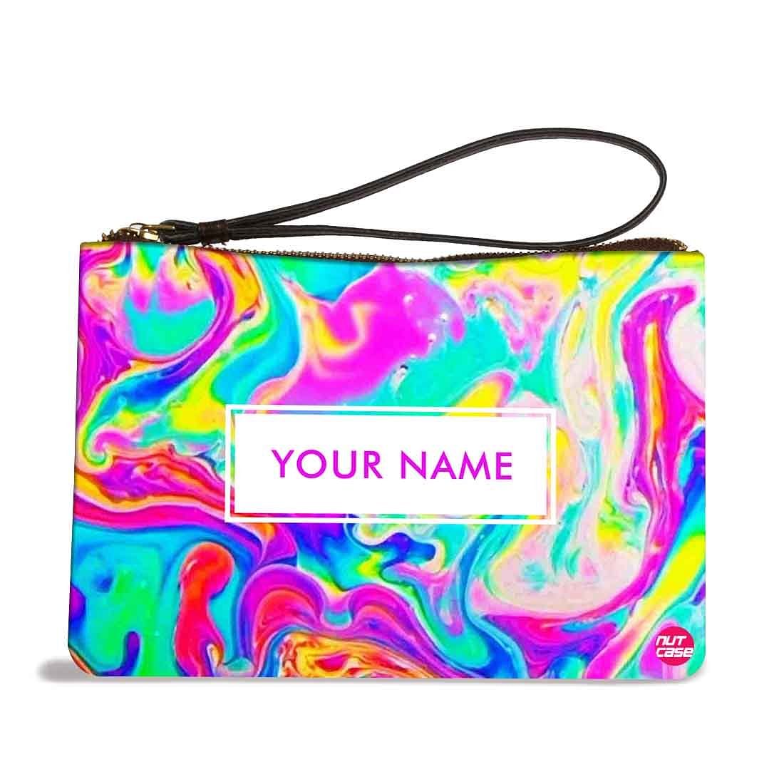 Womens Pouch Purse - Oil Paint Nutcase