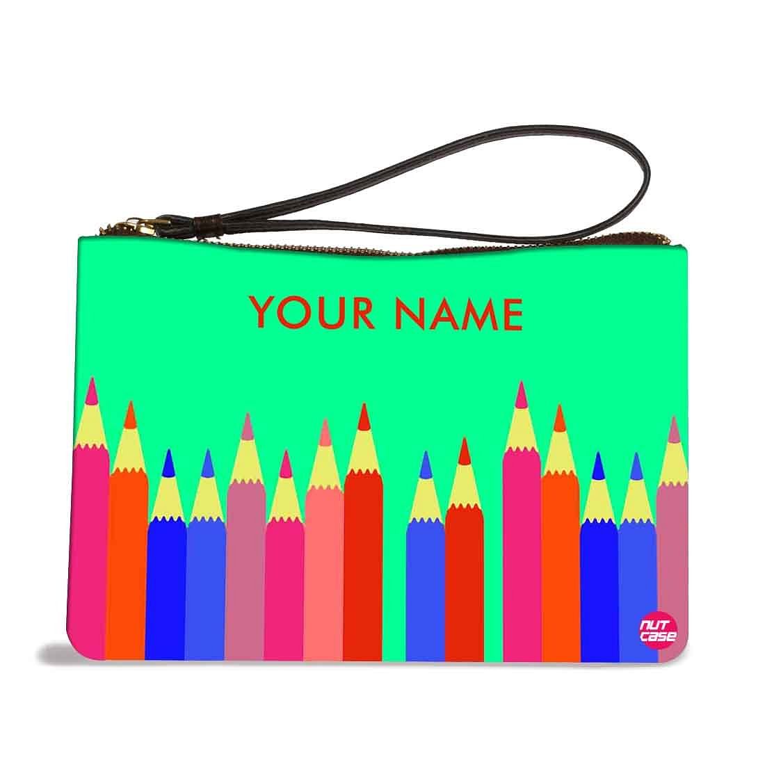 Women'S Wristlet Pouch - Pencils Nutcase