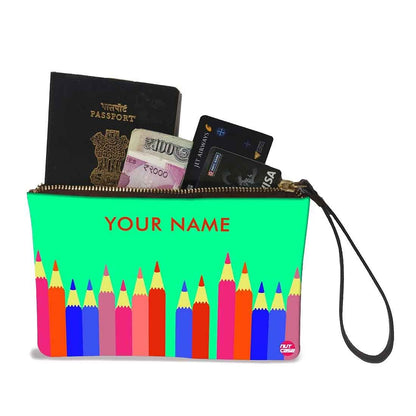 Women'S Wristlet Pouch - Pencils Nutcase
