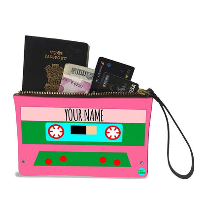 Wristlet Pouch - Pink Cassette Nutcase