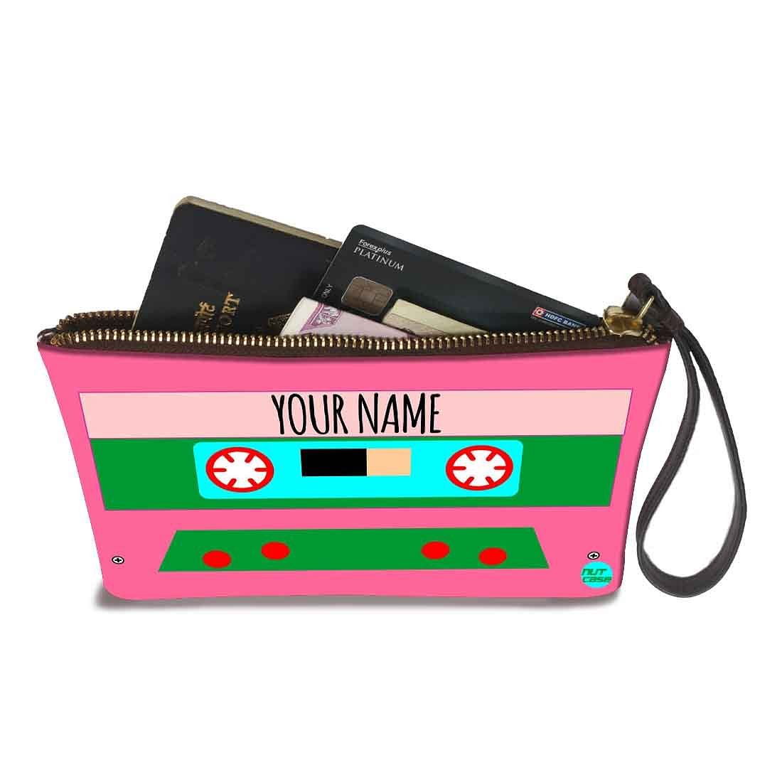 Wristlet Pouch - Pink Cassette Nutcase
