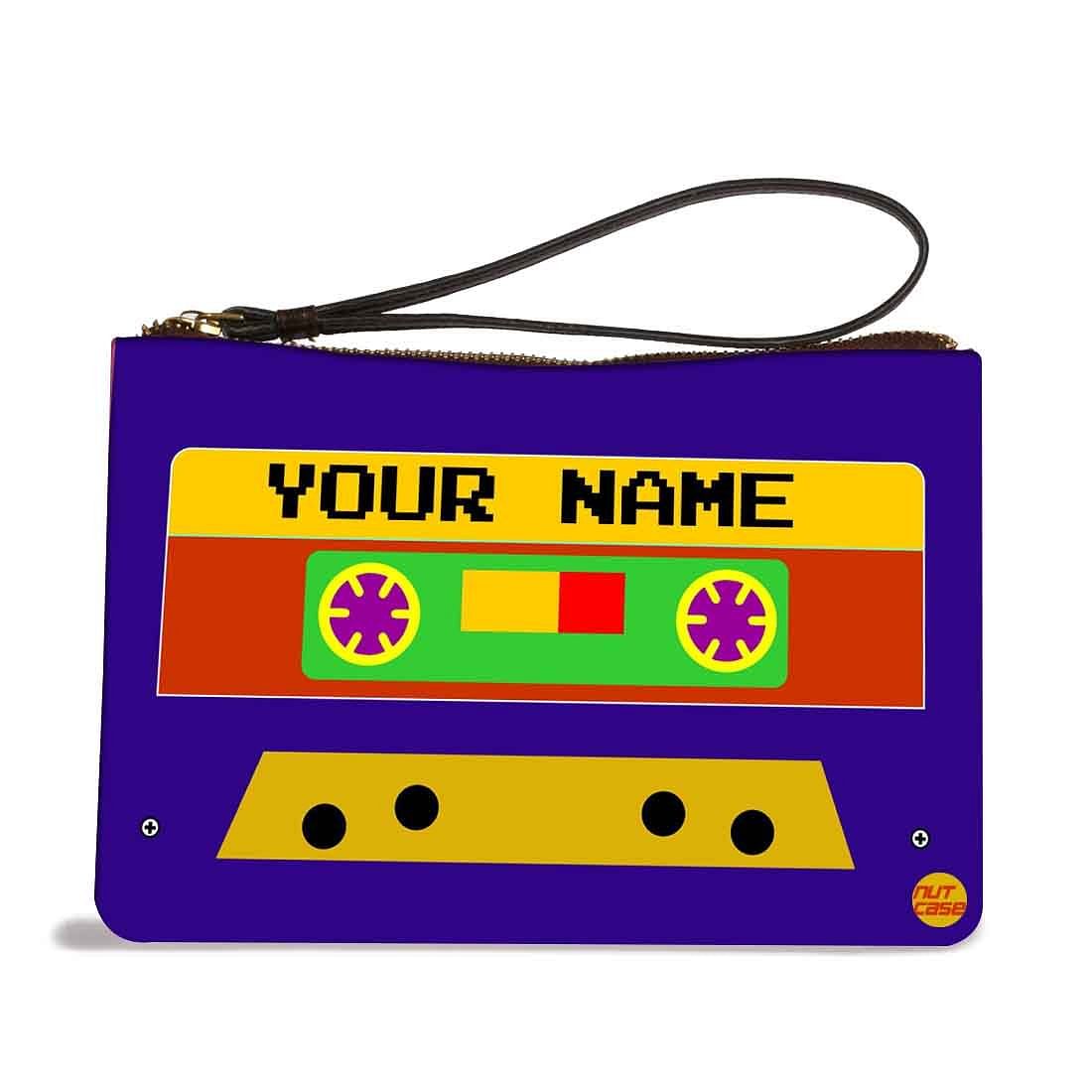 Pouch Bag For Women - Blue Cassette Nutcase