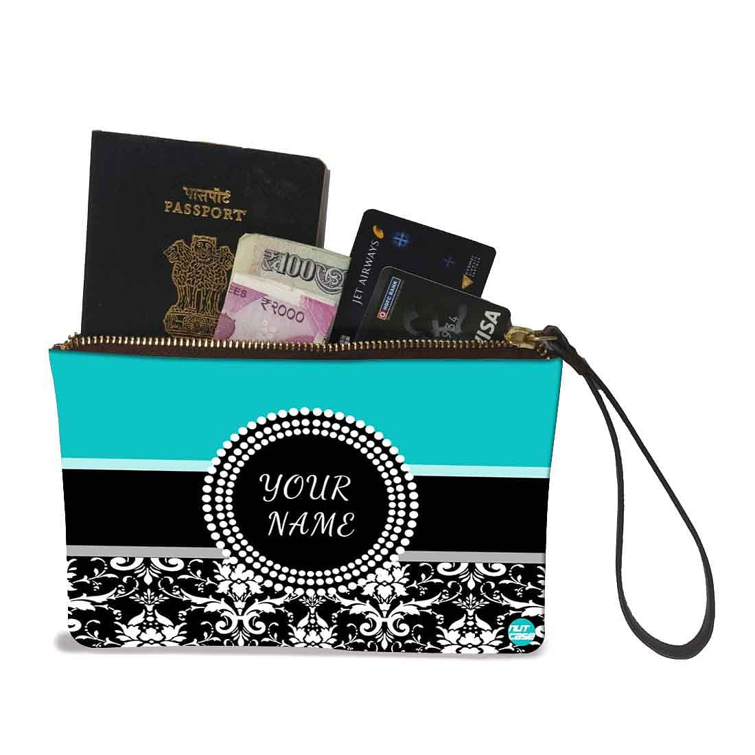 Small Pouches For Ladies - Green Floral Design Nutcase