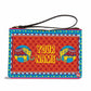 Womens Pouch Purse - Welcome Design Red Nutcase