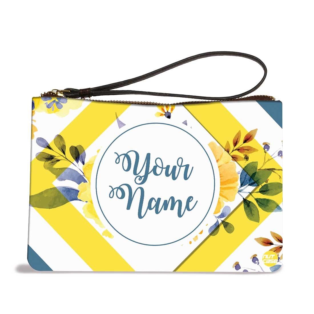 Small Bracelet Pouch - Yellow White Design Nutcase