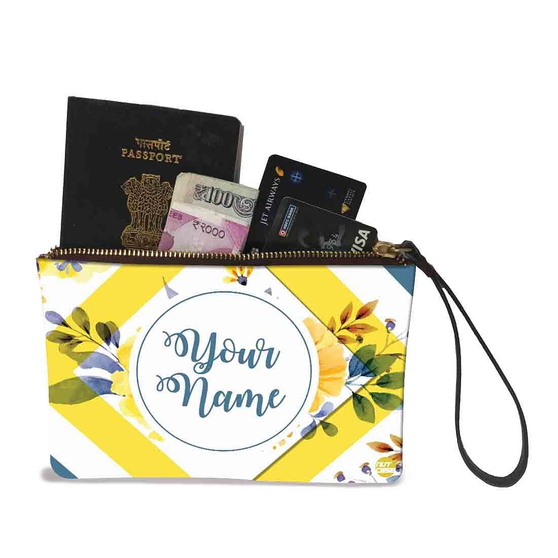 Small Bracelet Pouch - Yellow White Design Nutcase