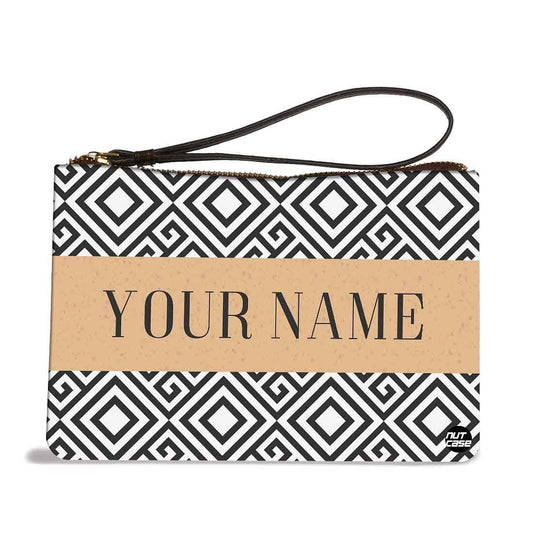 Small Hand Pouch - Black Hexa Pattern Nutcase