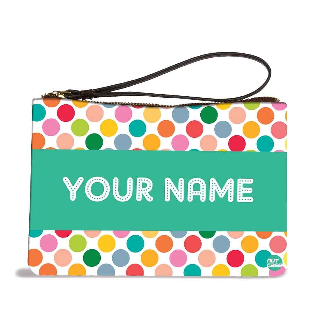 Wristlet Pouch - Multicolor Dots Nutcase