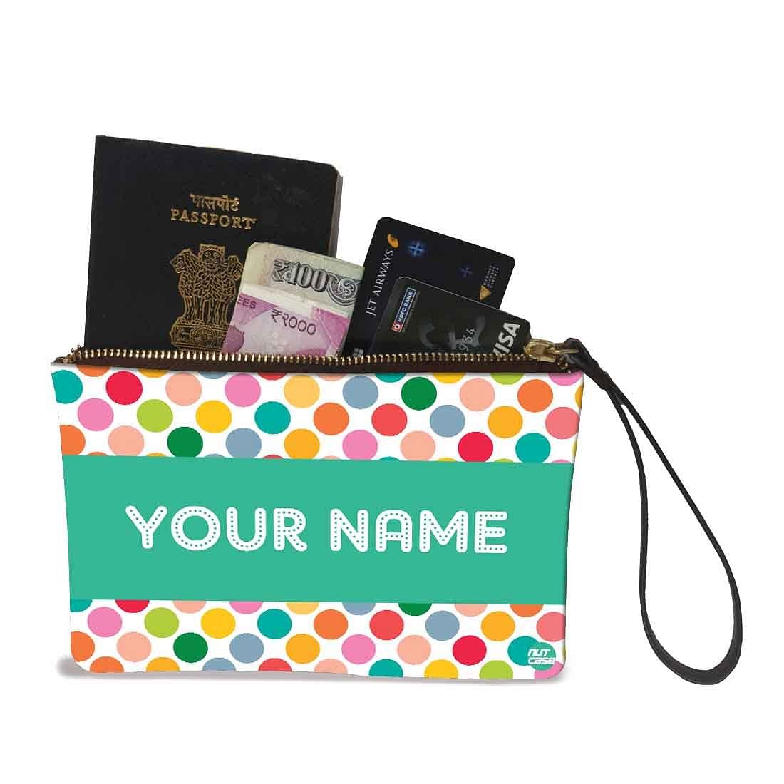 Wristlet Pouch - Multicolor Dots Nutcase