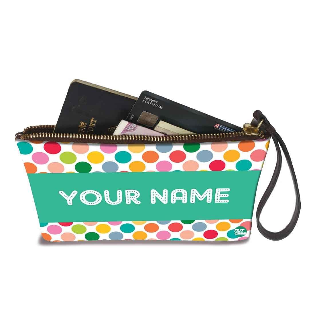 Wristlet Pouch - Multicolor Dots Nutcase
