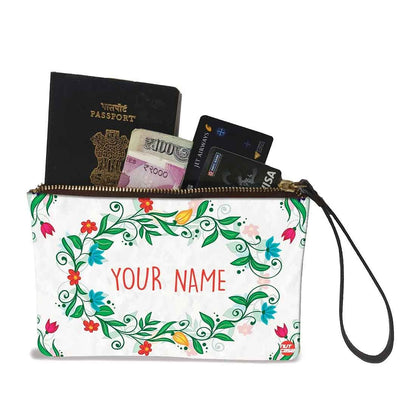 Small Leather Coin Purse - Tiara Leaves Nutcase