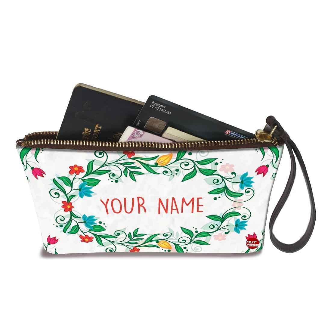 Small Leather Coin Purse - Tiara Leaves Nutcase