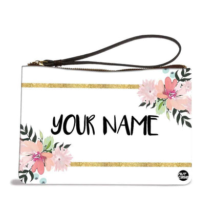 Small Wristlet Pouch - Golden Strips Nutcase