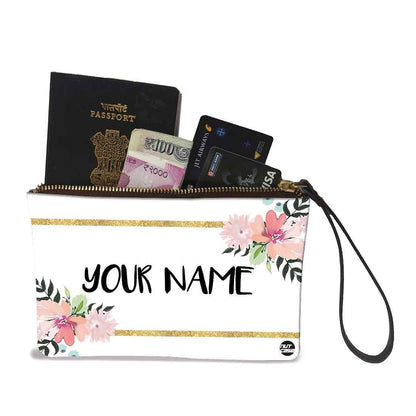 Small Wristlet Pouch - Golden Strips Nutcase