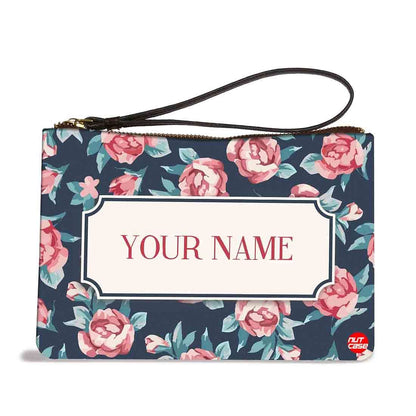 Women'S Wristlet Pouch - Blue Roses Nutcase