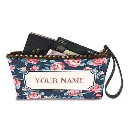 Women'S Wristlet Pouch - Blue Roses Nutcase