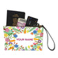 Pouch Bag For Women - Multicolor Flowers Nutcase