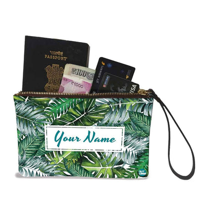 Women'S Wristlet Pouch - Monstera Leaf Nutcase